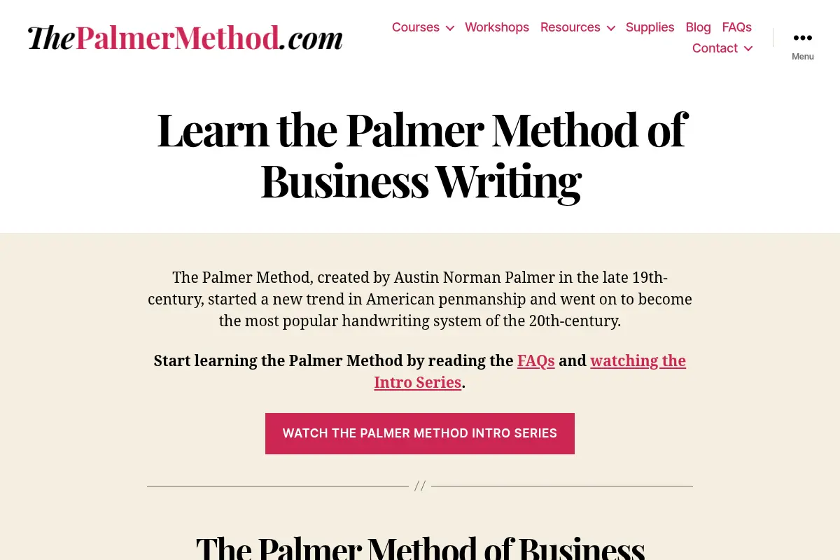 Learn the Palmer Method of Business Writing