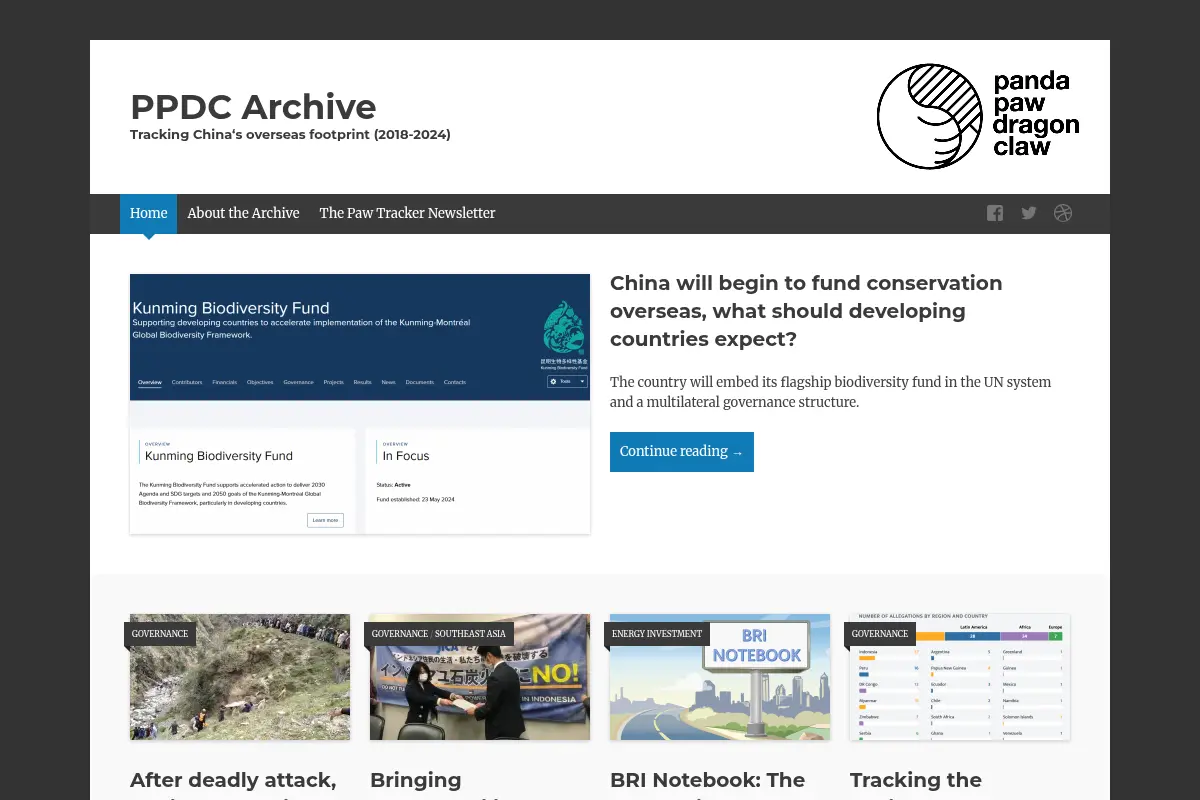 PPDC Archive: Tracking China's Overseas Footprint