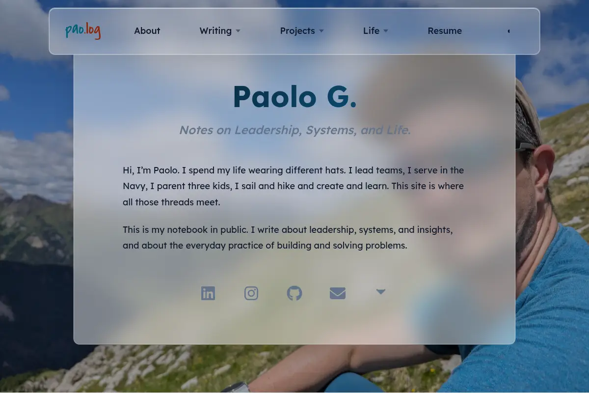 Paolo G. – Thoughts on systems, leadership and life.