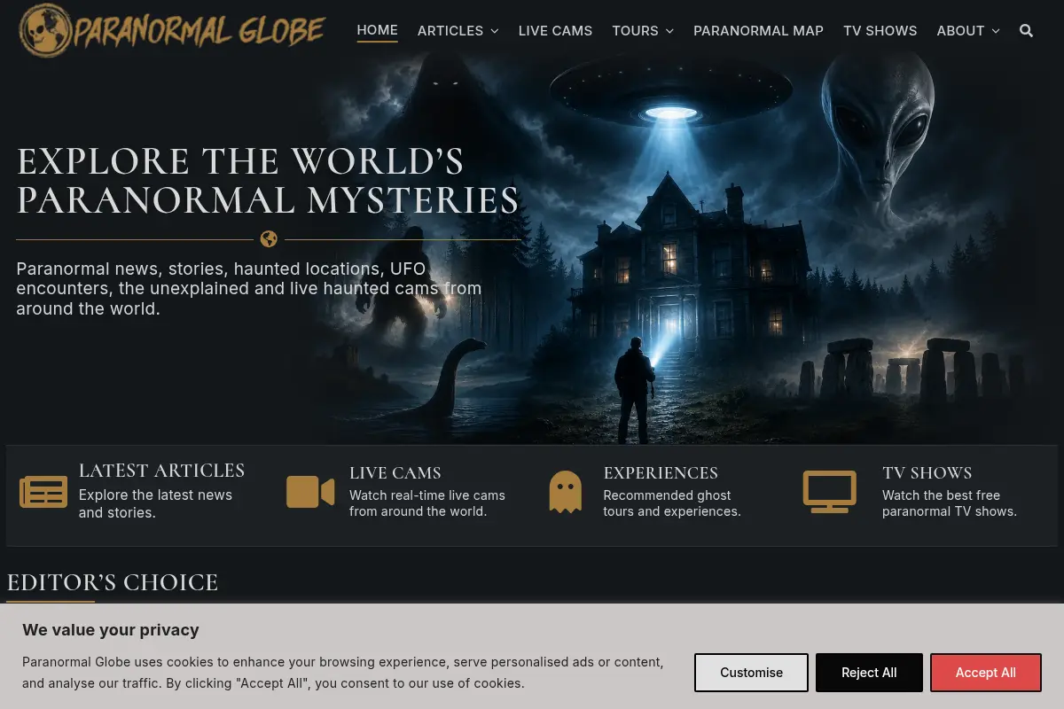 Ghosts, UFOs, Cryptids & Paranormal News | Paranormal Globe