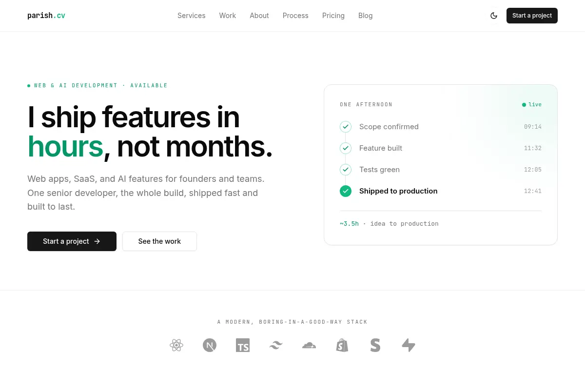 Parish Khan | Web App, SaaS & AI Development