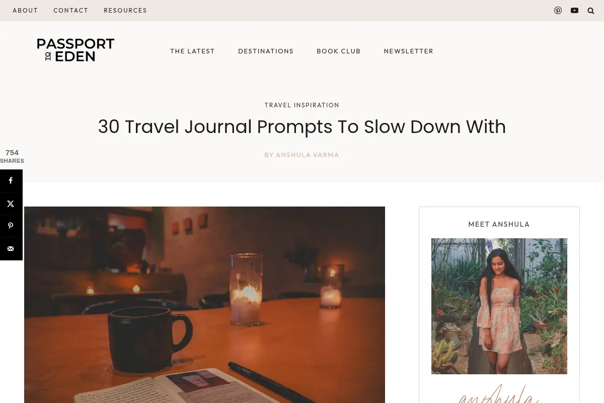 30 Travel Journal Prompts To Slow Down With