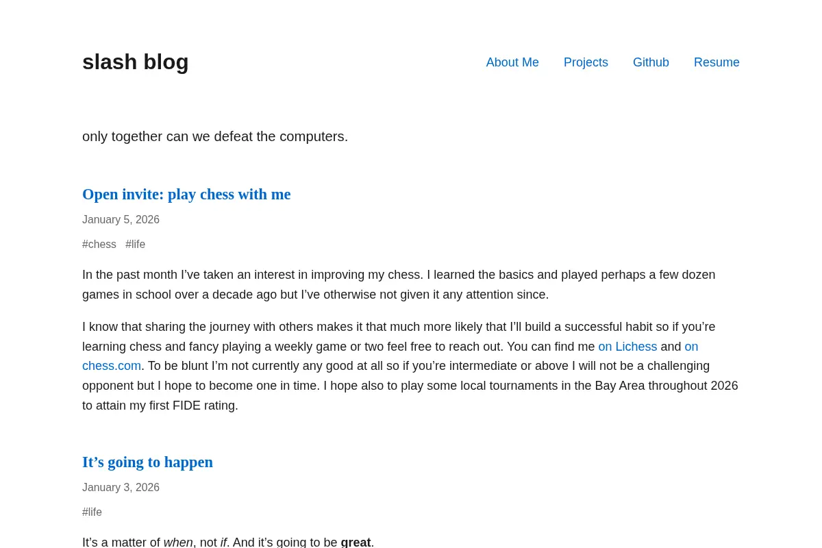 slash blog