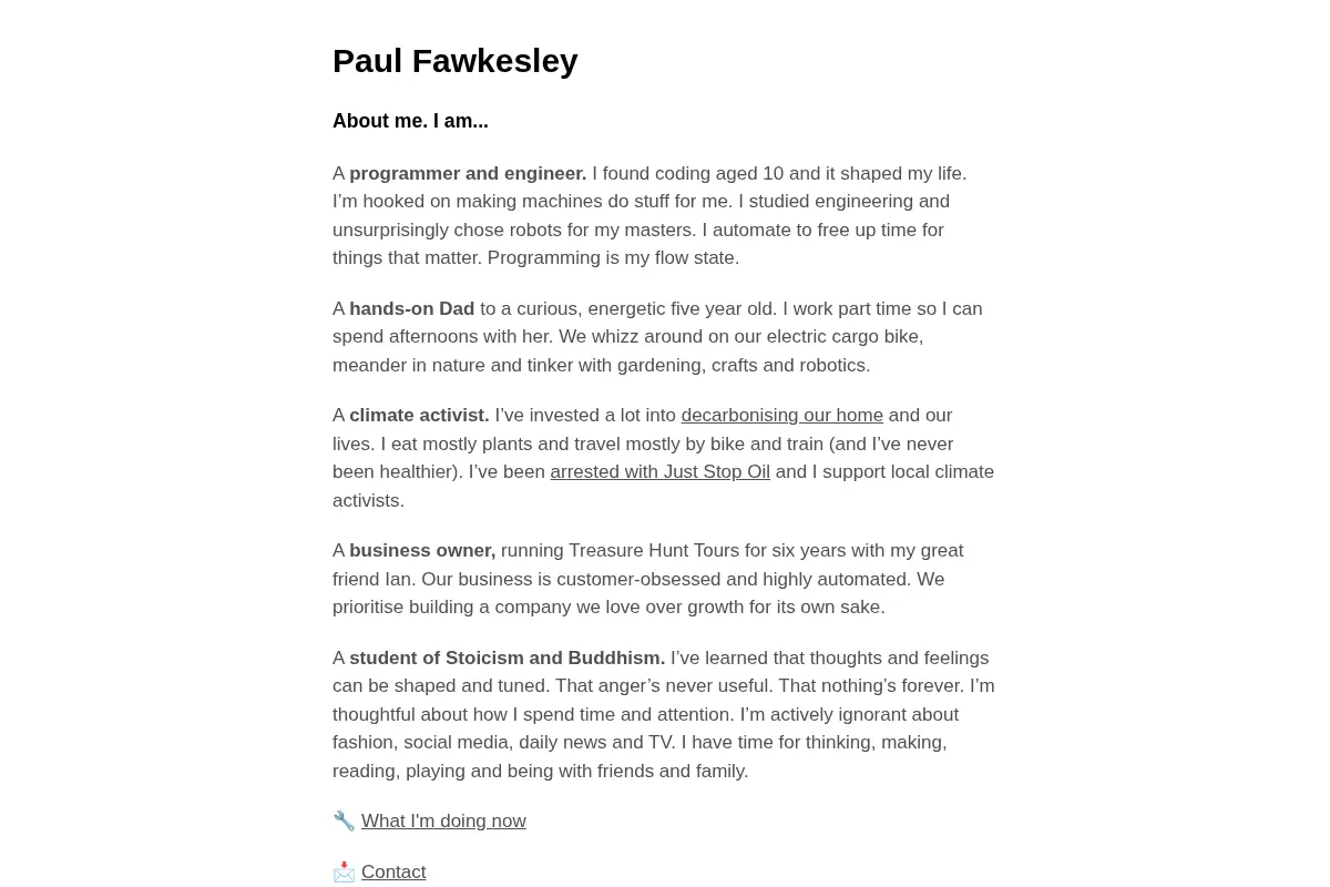 Paul Fawkesley - Engineer, founder. Always making 🛠