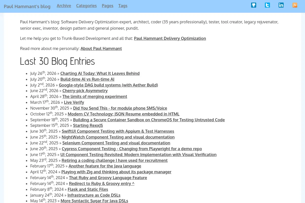 Paul Hammant's blog