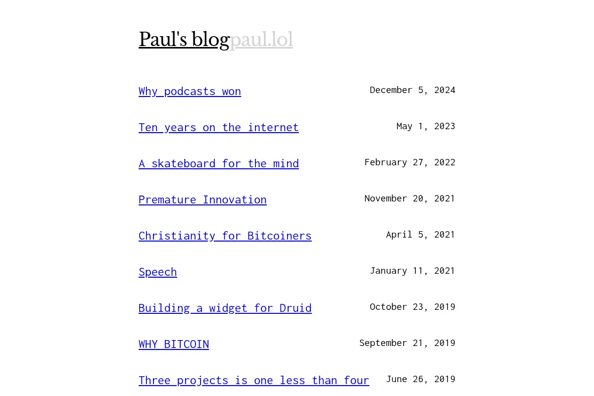 Paul's blog
