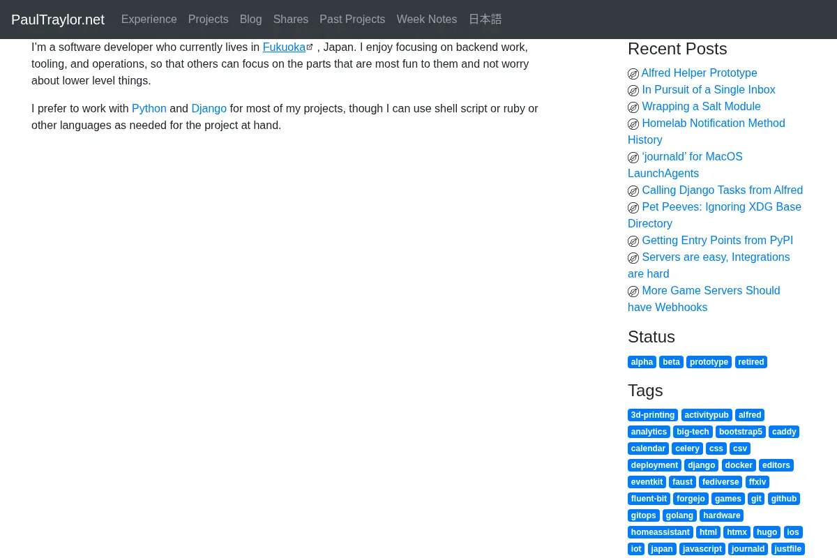 Paul Traylor's Website