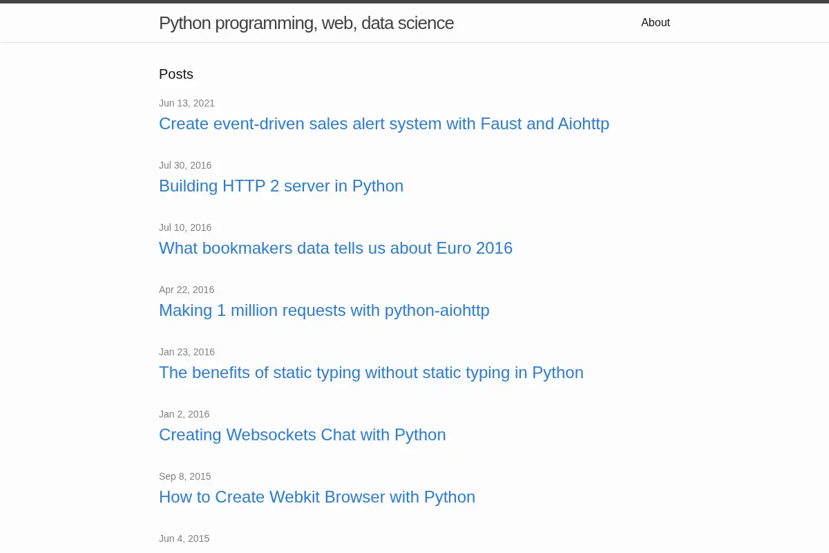 Python programming, web, data science