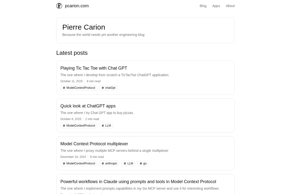 pcarion.com - Pierre Carion's engineering blog