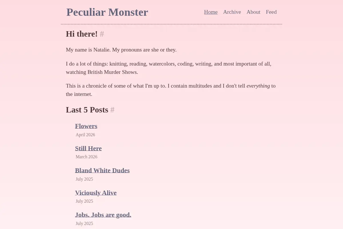 Peculiar Monster