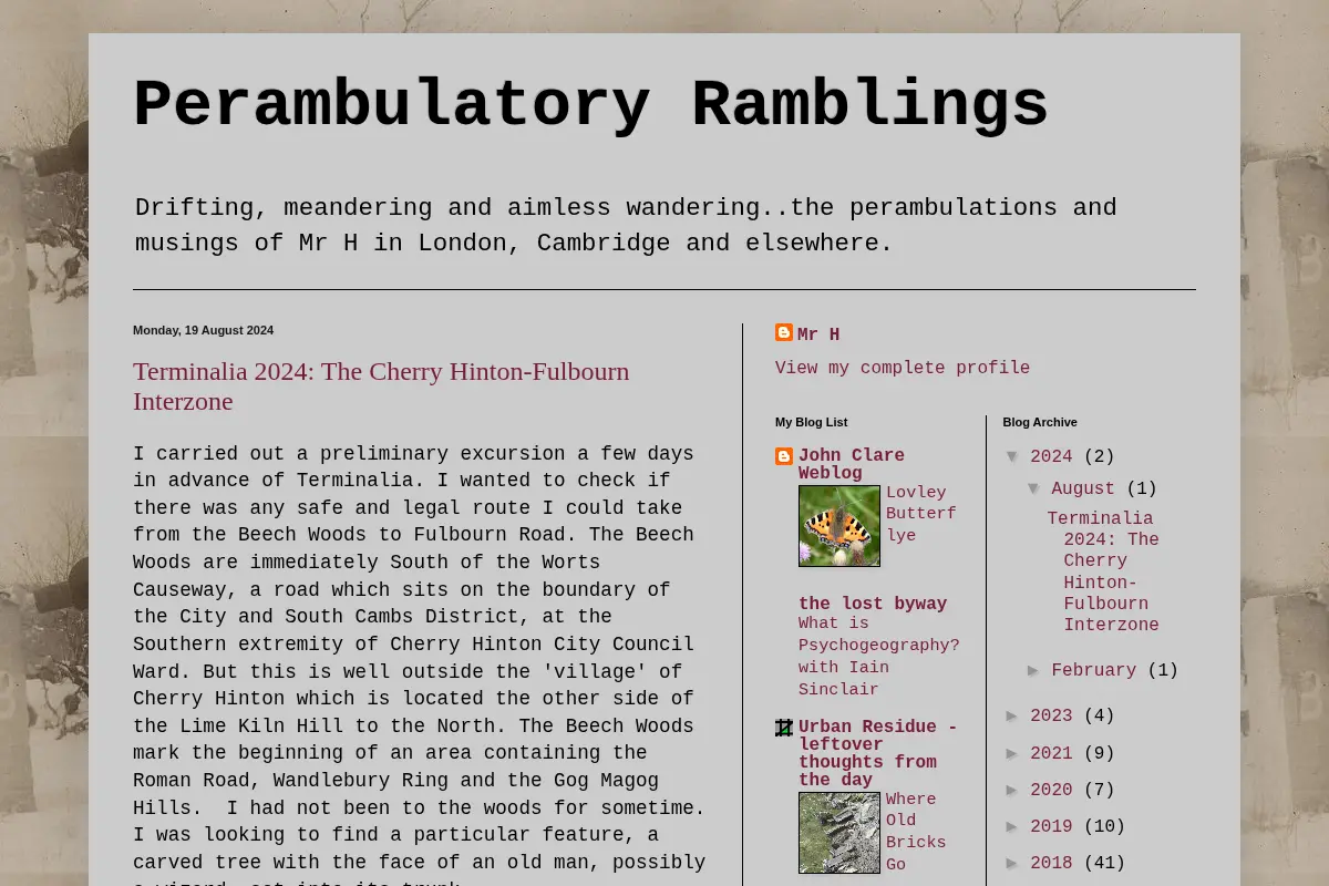 Perambulatory Ramblings