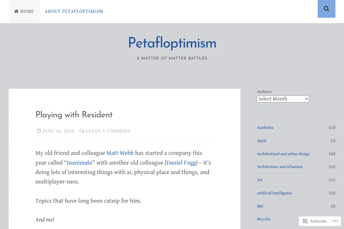 Petafloptimism – A matter of matter battles