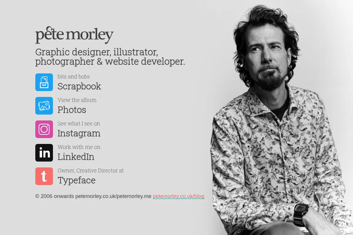 Pete Morley – Manchester-based Graphic Designer & Personal Scrapbook