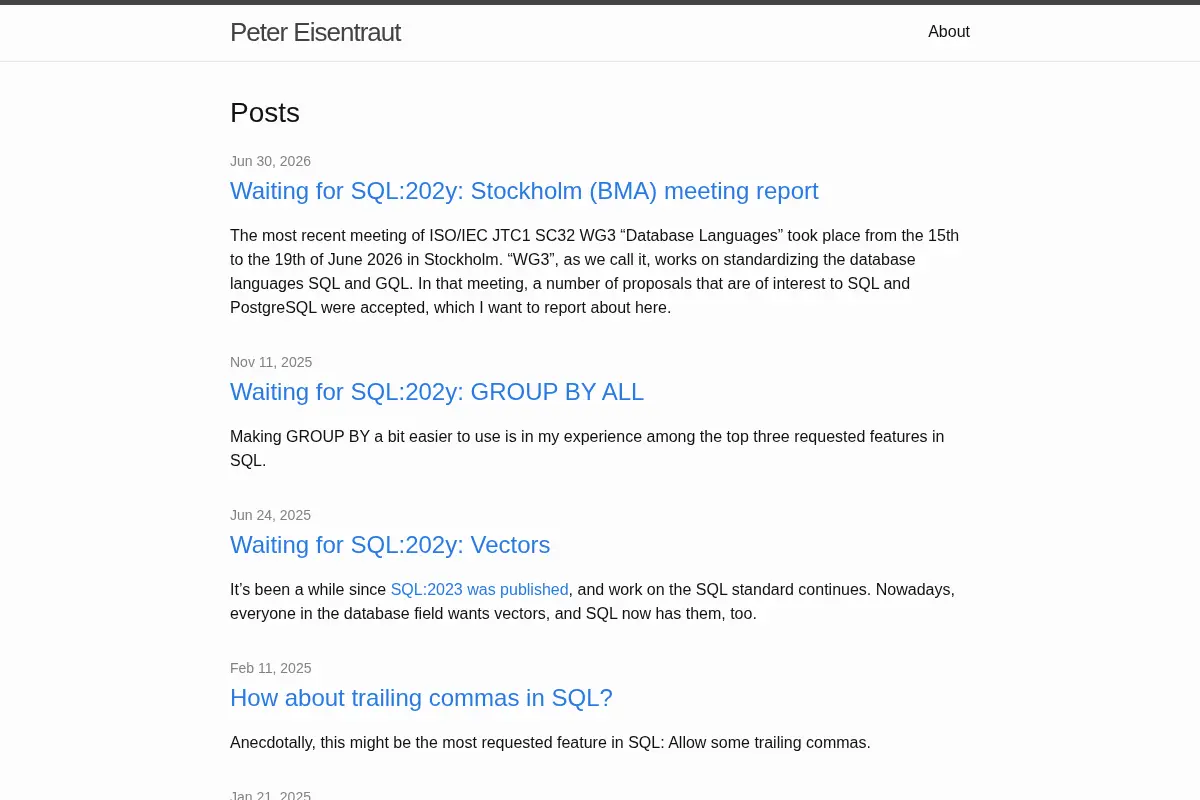 Peter Eisentraut's Blog