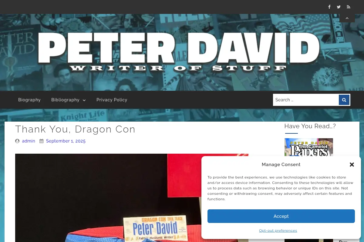 Peter David.net – Home of Peter David, writer of stuff