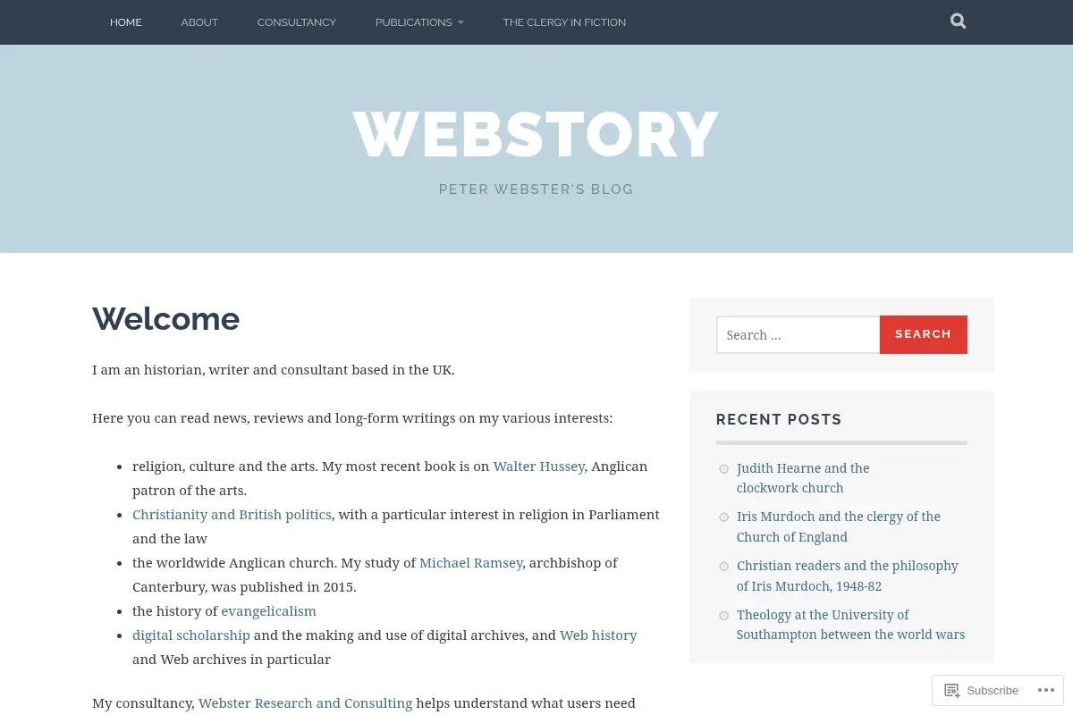 Webstory – Peter Webster's blog