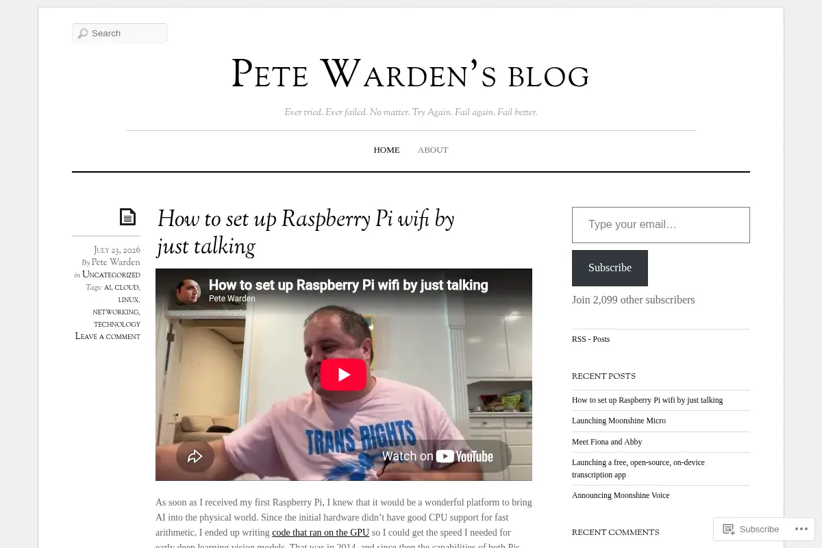 Pete Warden's blog