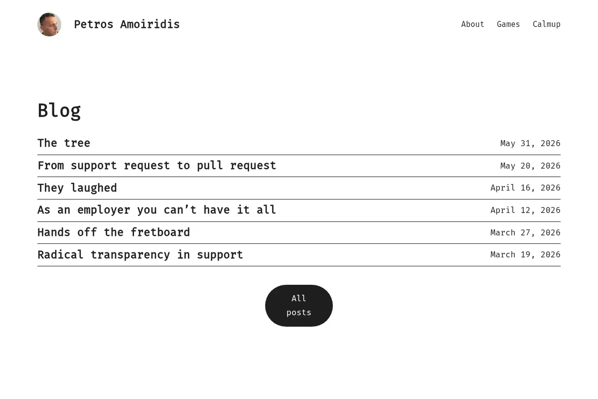 Petros Amoiridis – My journey