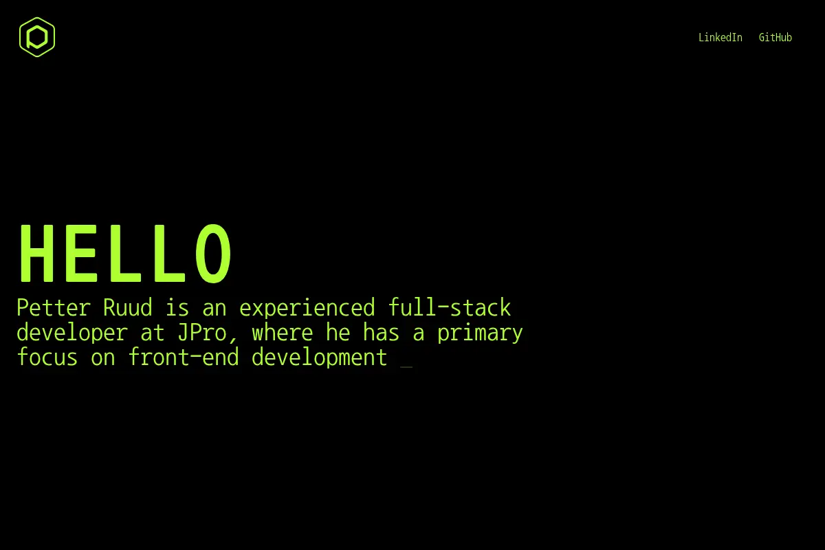 Petter Ruud - Full-stack developer