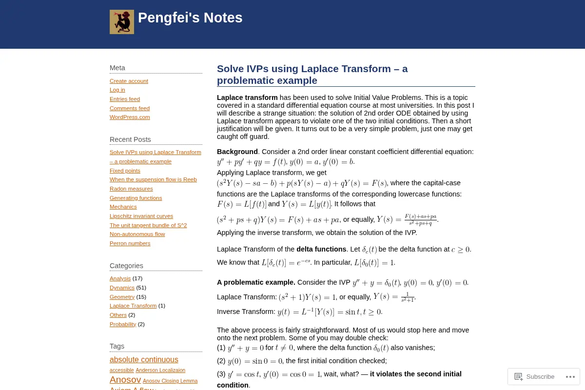 Pengfei's Notes