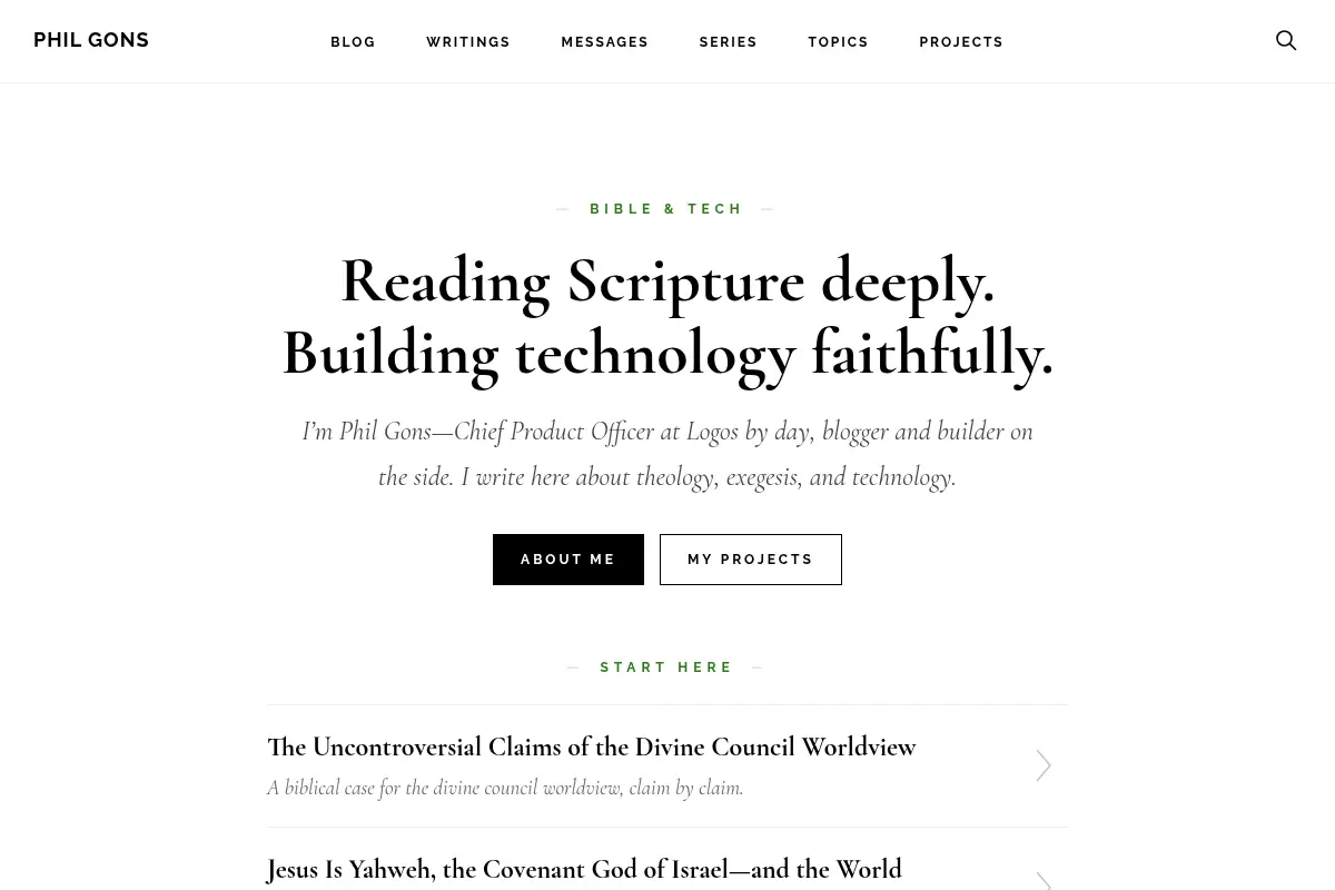 Phil Gons — Bible & Tech
