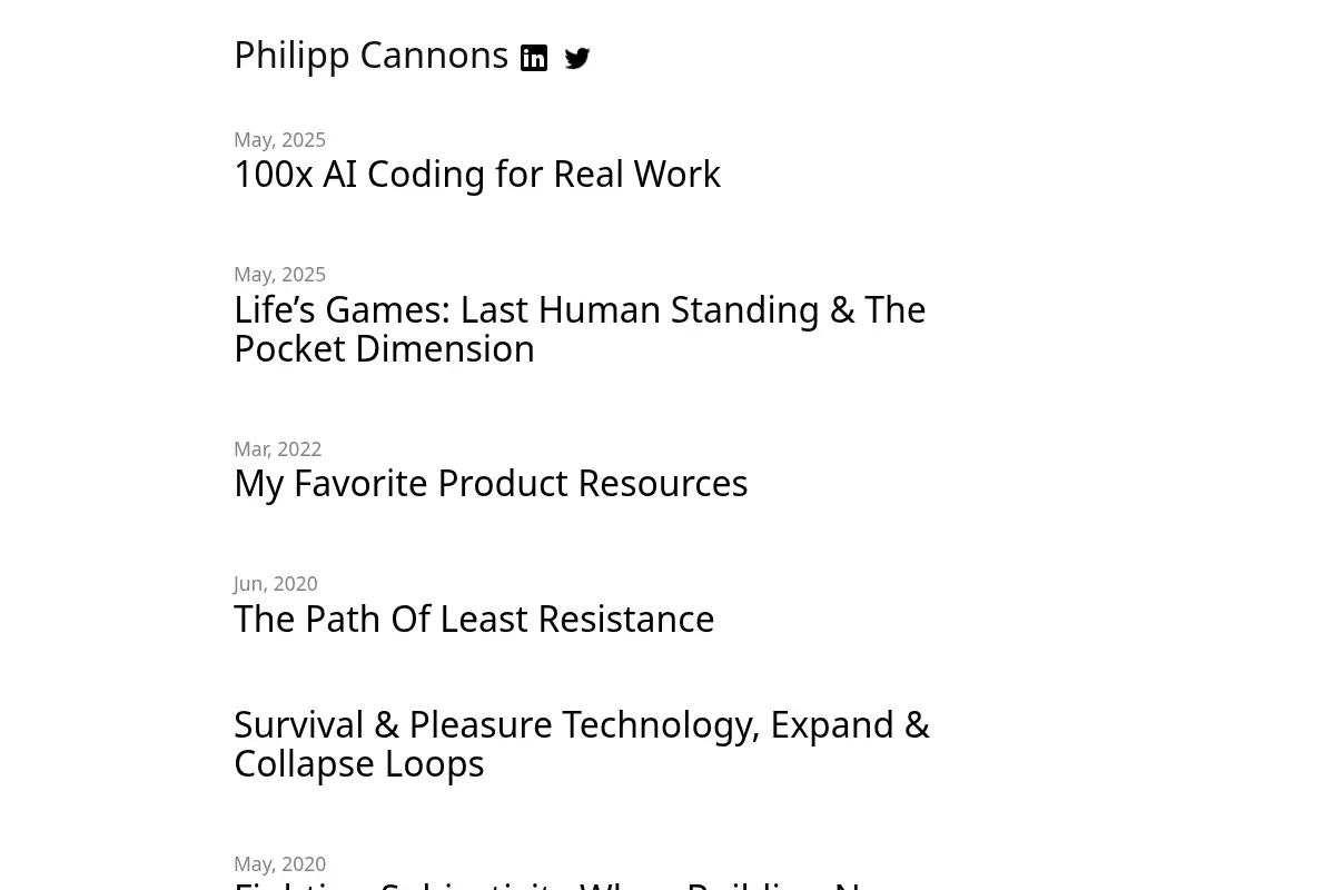 Philipp Cannons · Product, Music, Fitness, AI