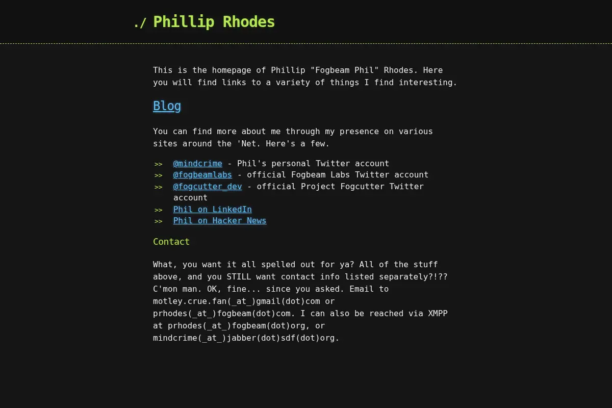 Phillip "Fogbeam Phil" Rhodes