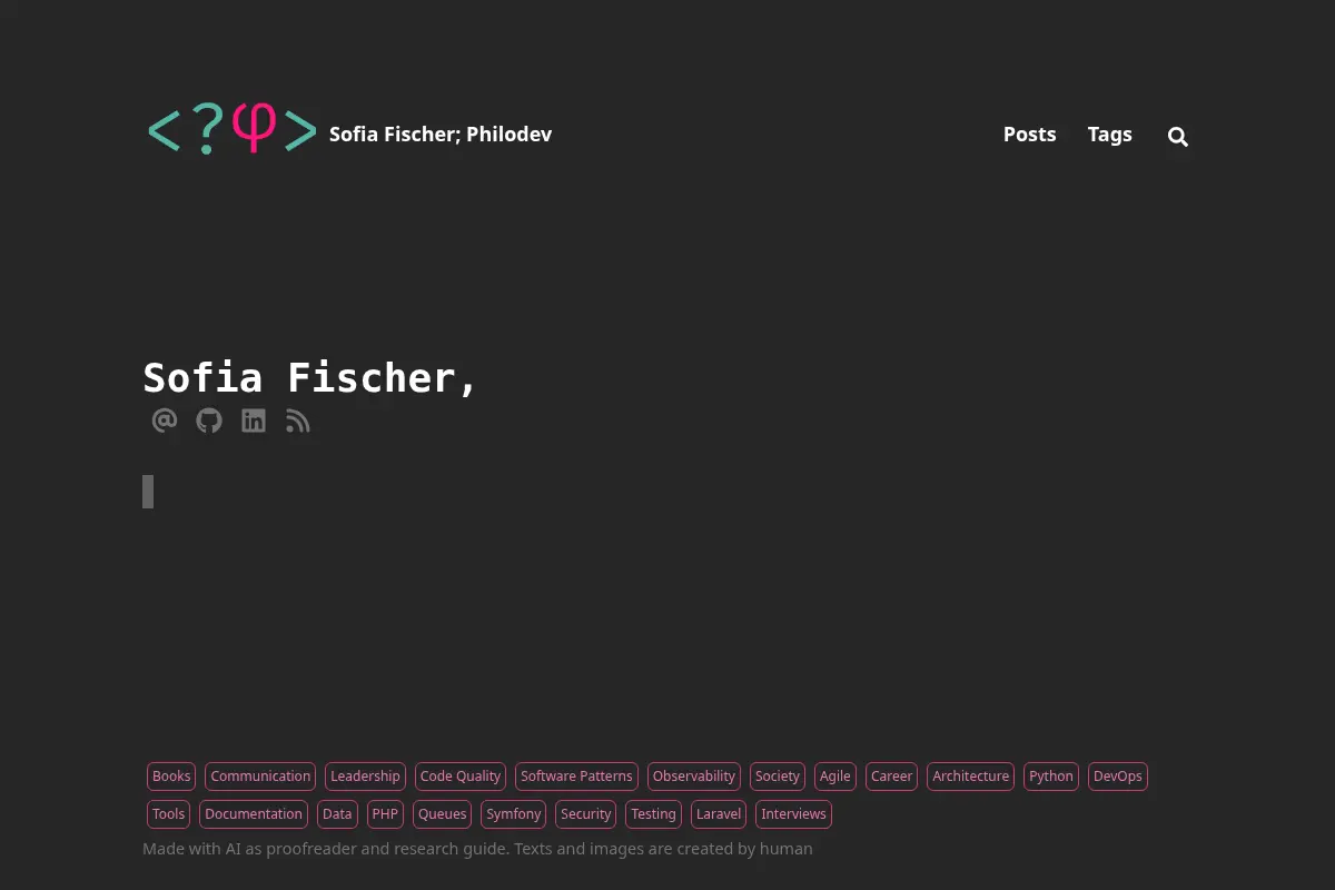 Sofia Fischer; Philodev