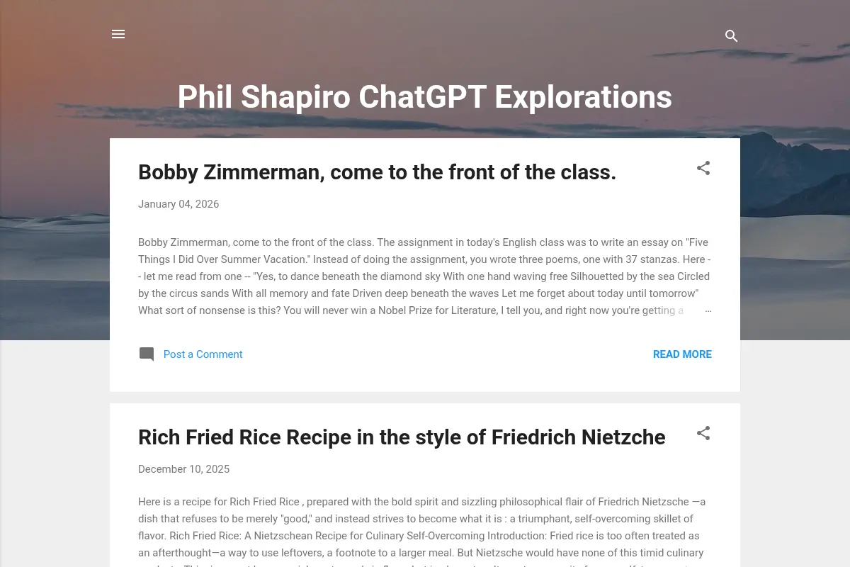 Phil Shapiro ChatGPT Explorations