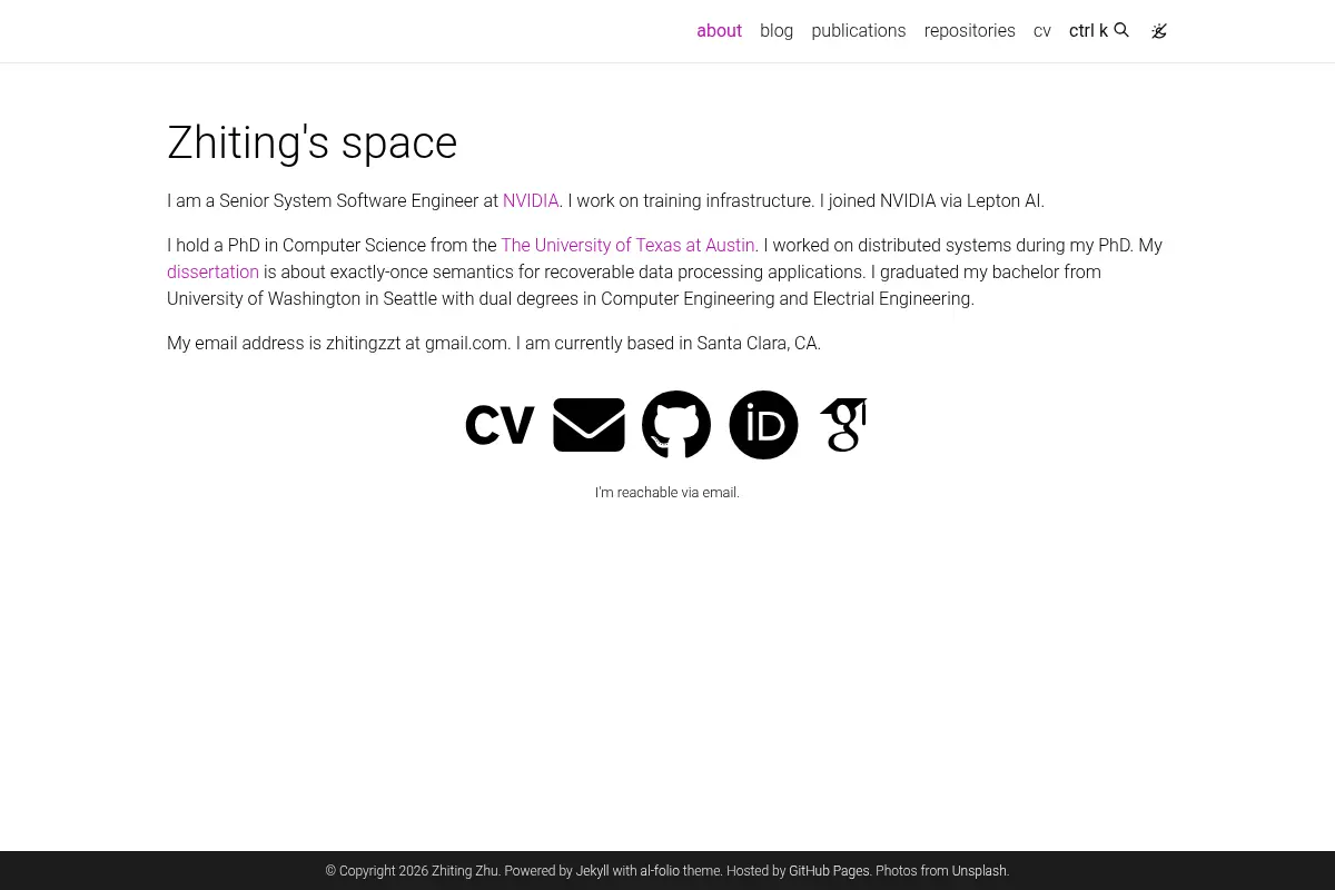 Zhiting's space