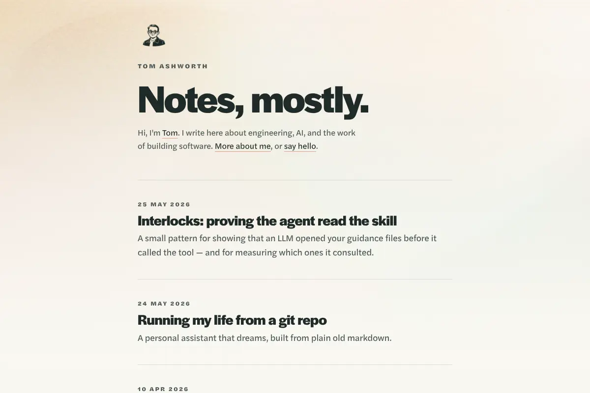 Tom Ashworth — Tom Ashworth's Blog