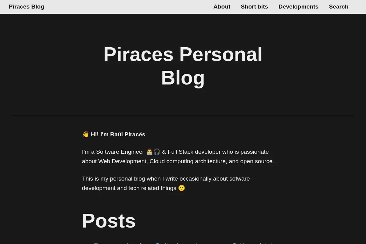 Piraces Personal Blog