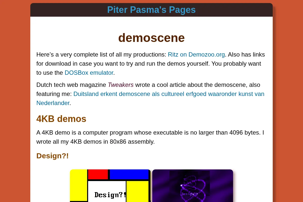 Piter Pasma's Demoscene