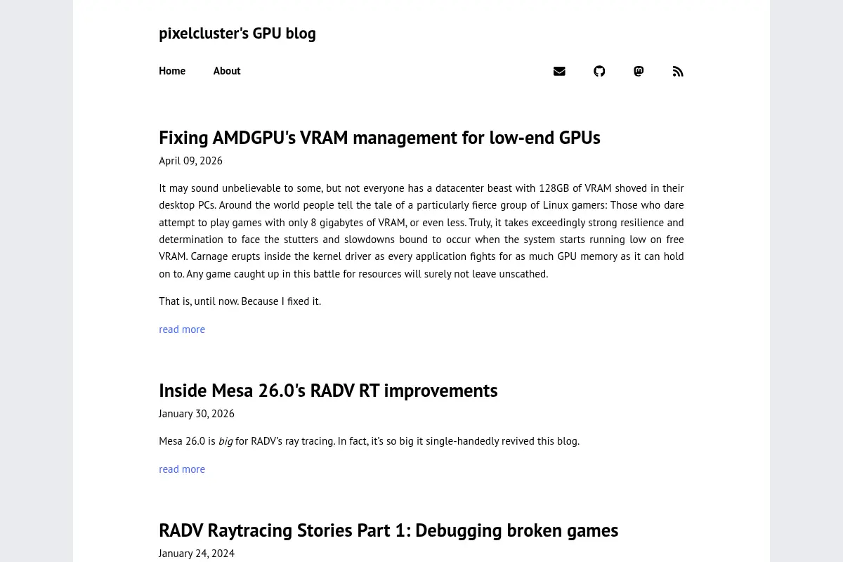 pixelcluster's GPU blog