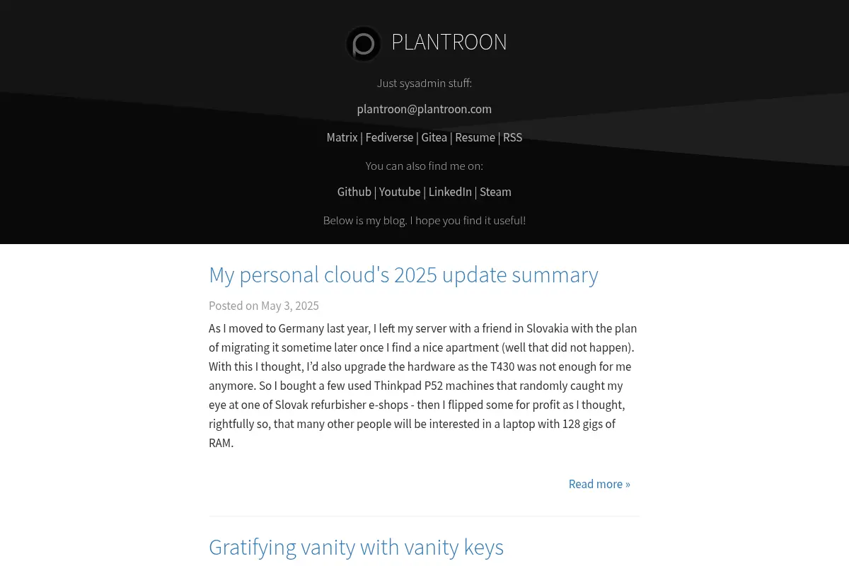 PLANTROON's blog
