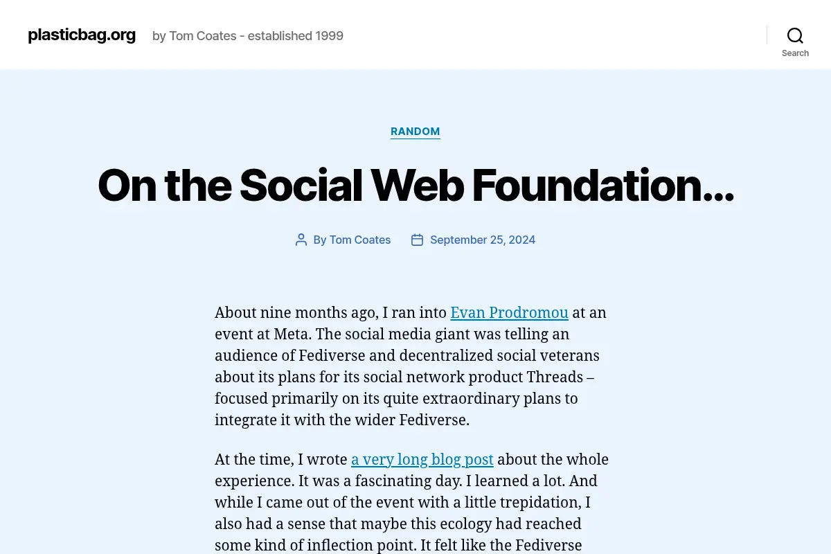 plasticbag.org – by Tom Coates – established 1999