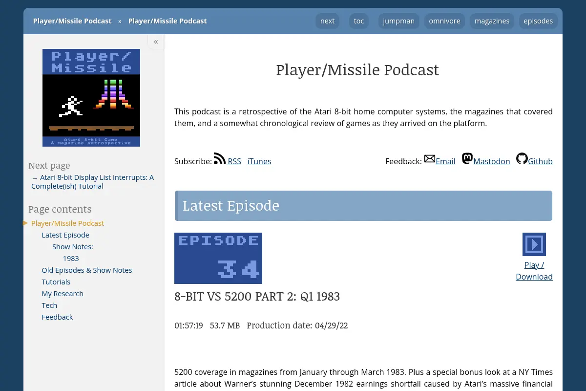 Player/Missile Podcast