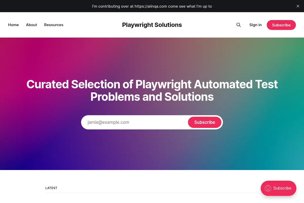 Playwright Solutions
