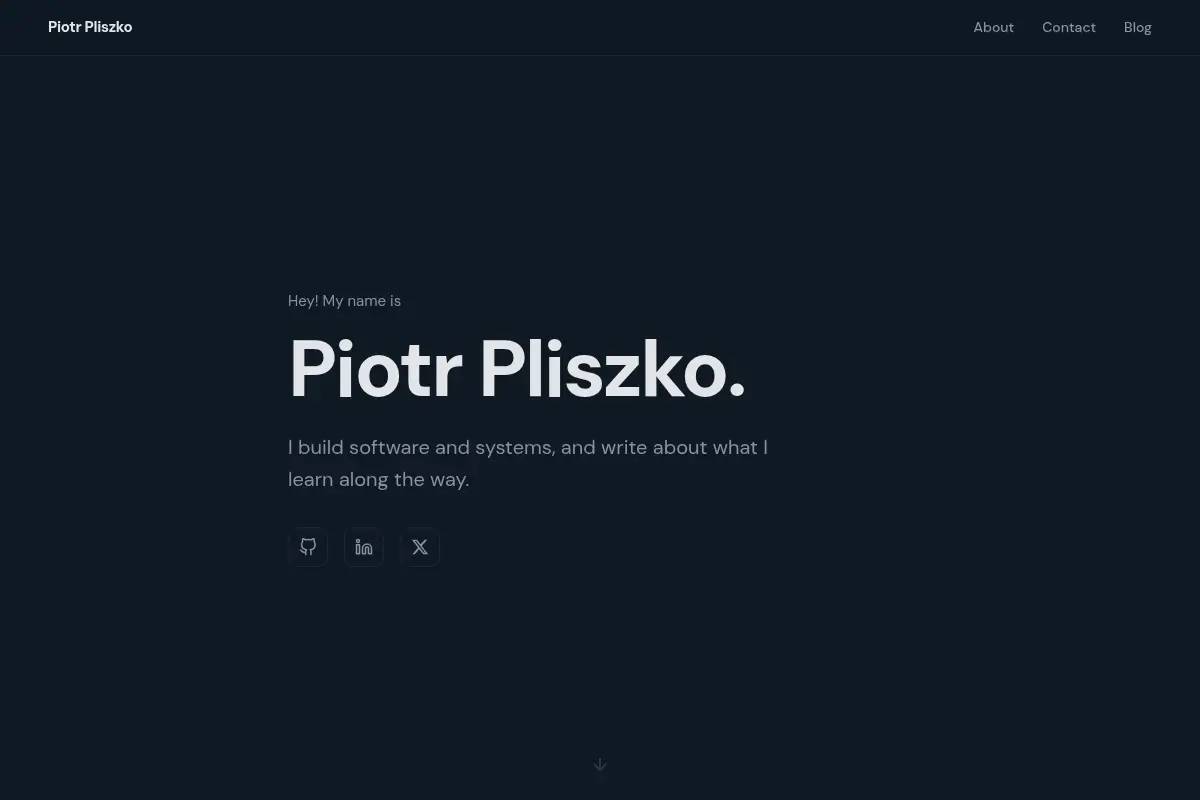 Piotr Pliszko - personal blog