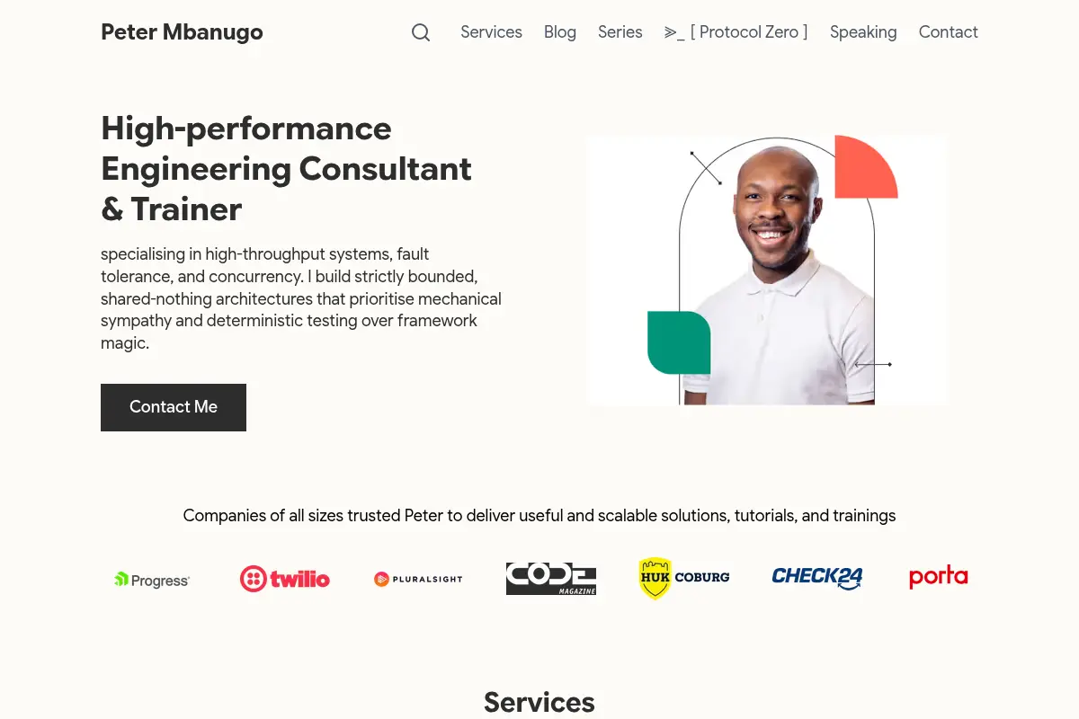 Peter Mbanugo - Consultant, Trainers, and Programmer