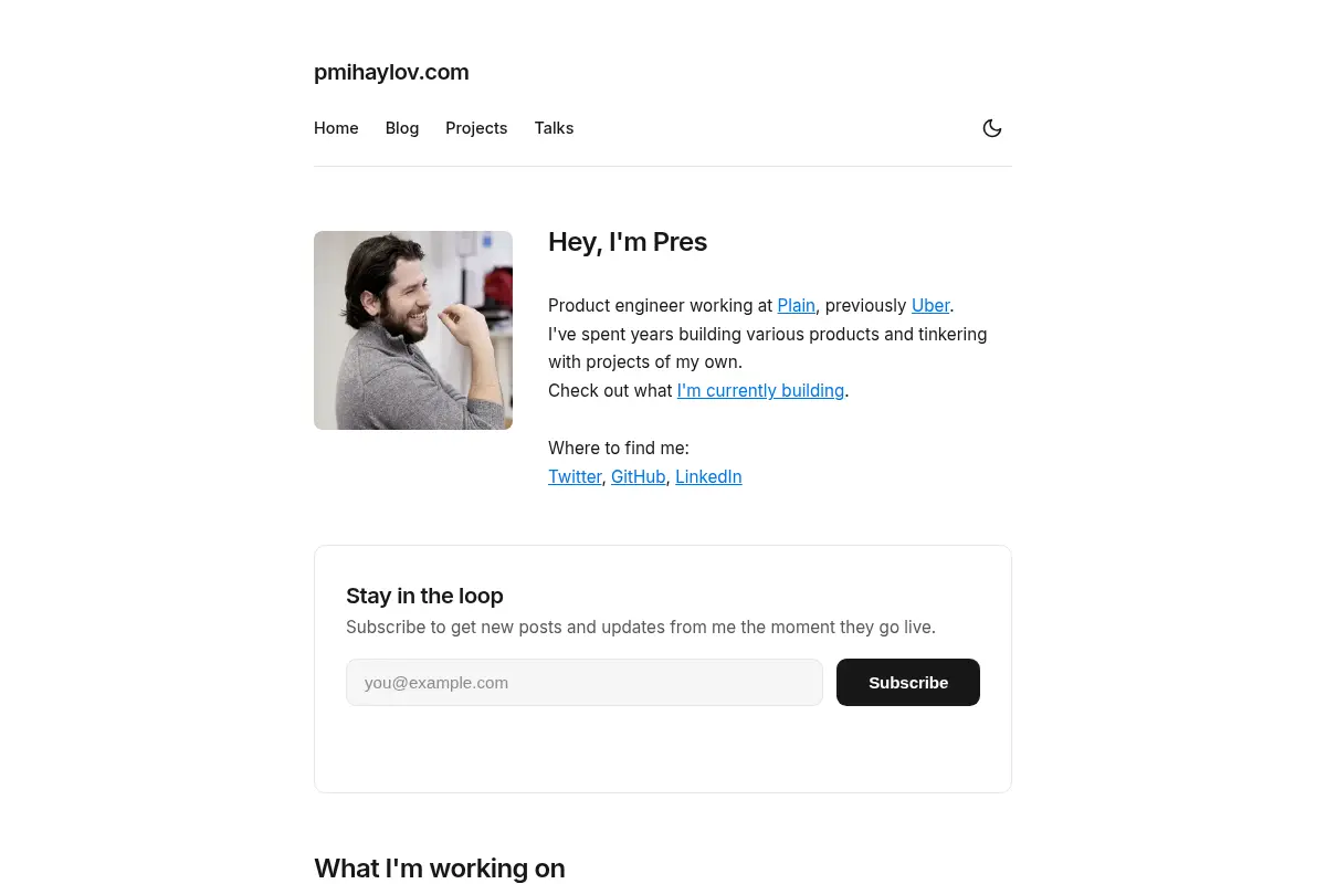 Pres Mihaylov – Personal Blog & Portfolio
