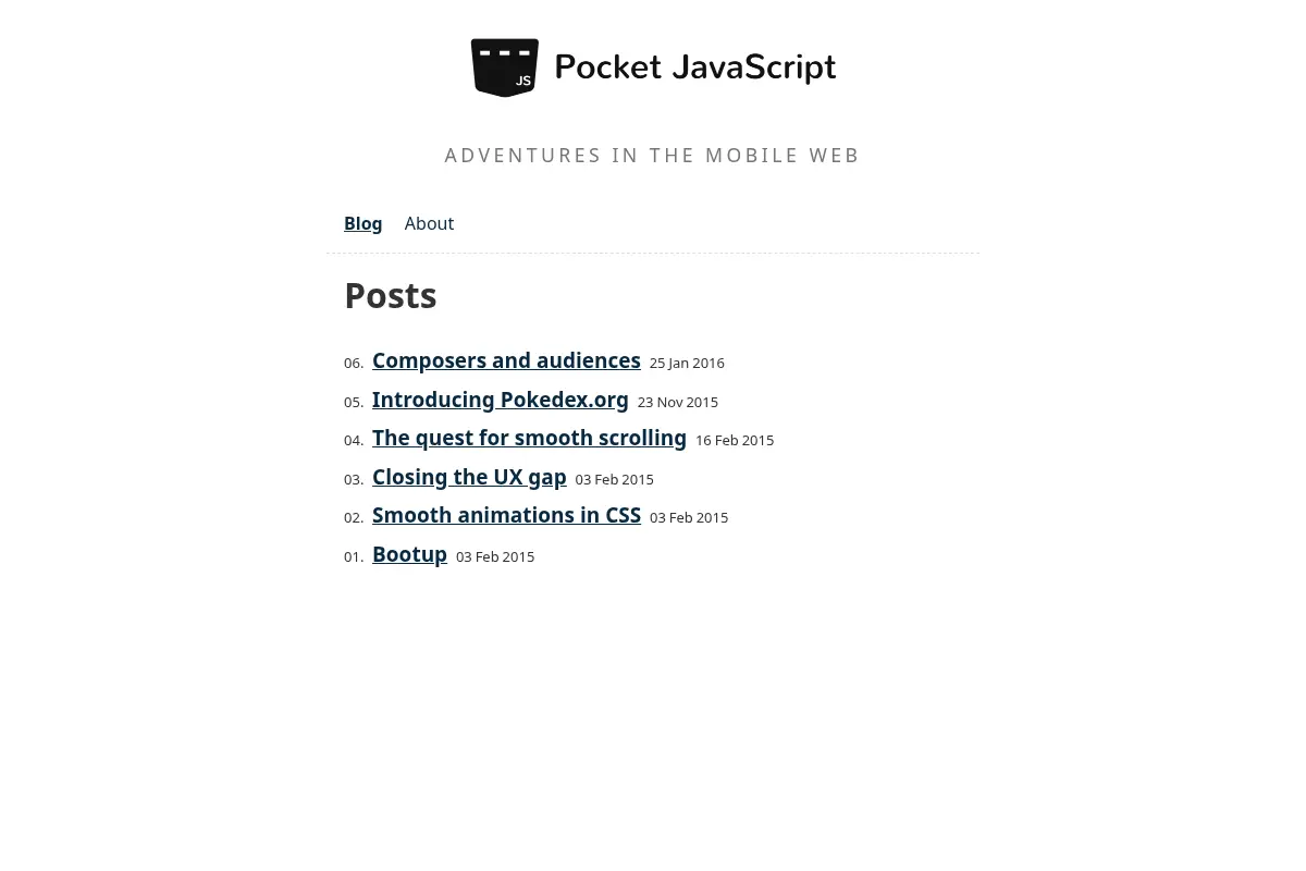 Pocket JavaScript