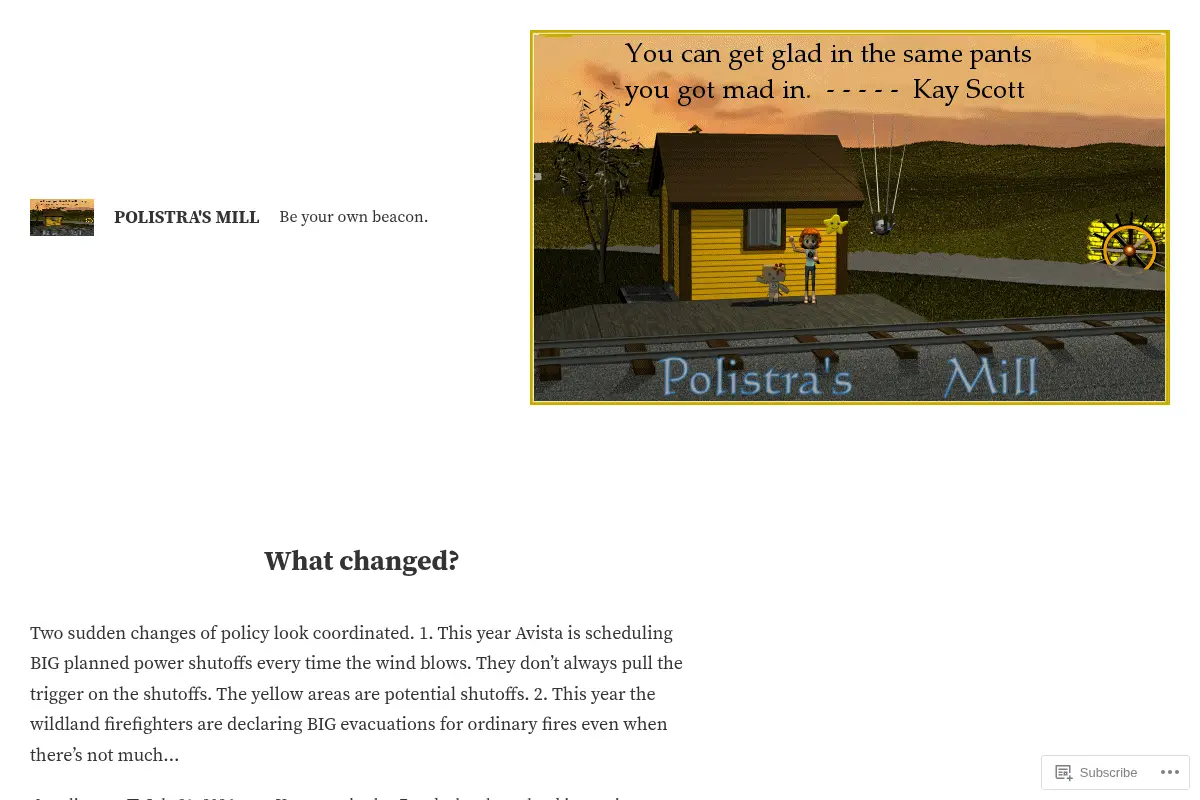 Polistra's Mill – Be your own beacon.
