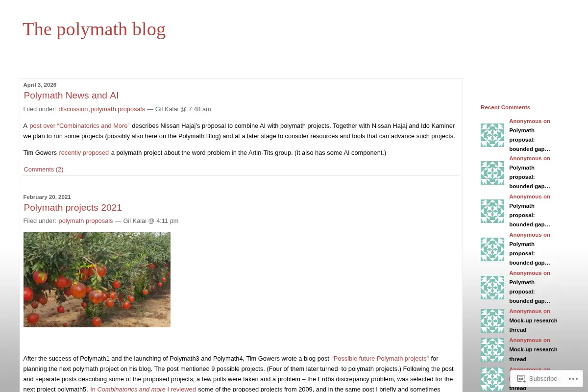The Polymath Blog