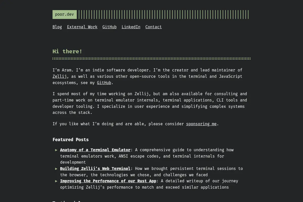 Aram Drevekenin - Terminal Developer & Creator of Zellij