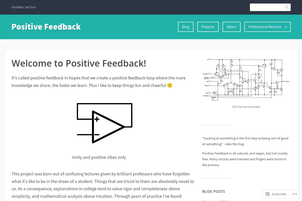 Positive Feedback – Unstable, but fun!
