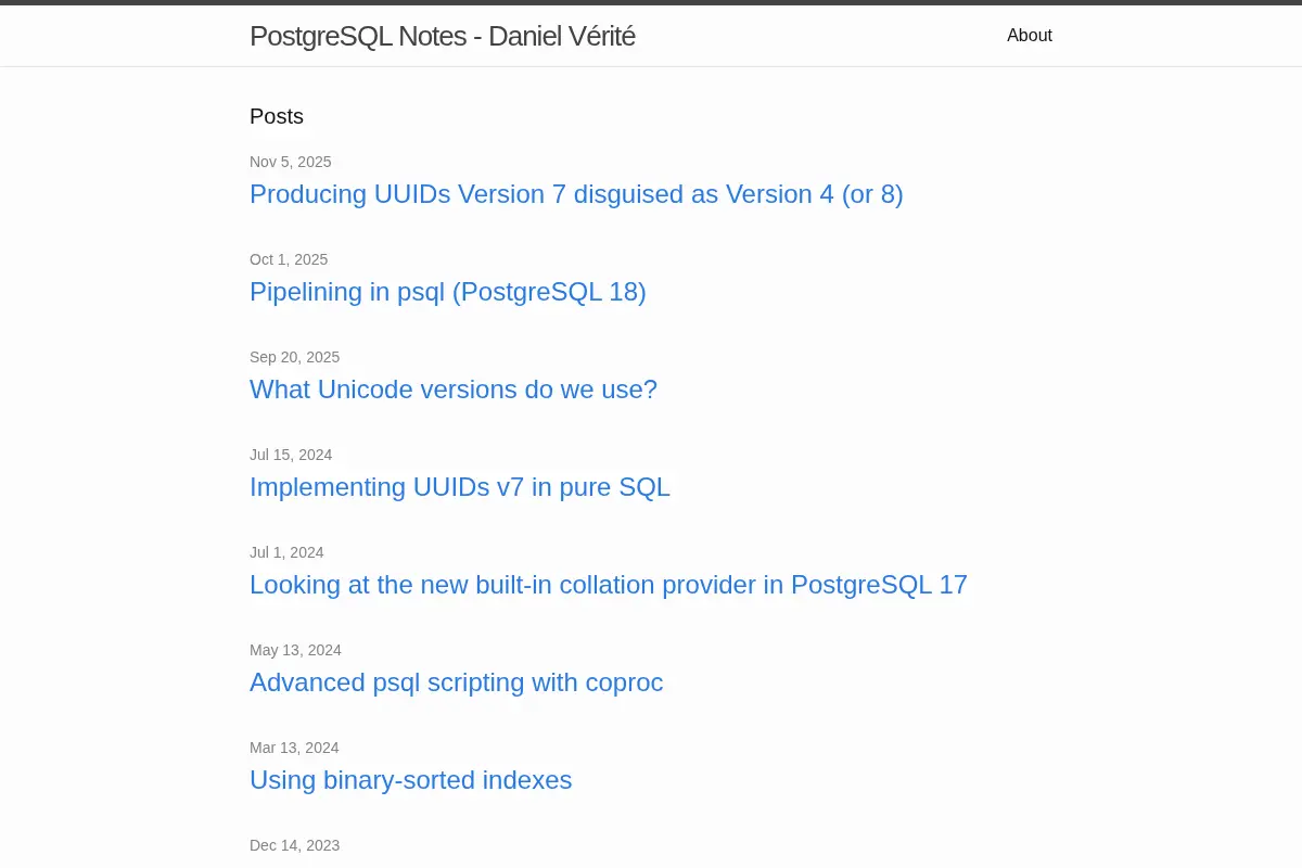 PostgreSQL Notes - Daniel Vérité