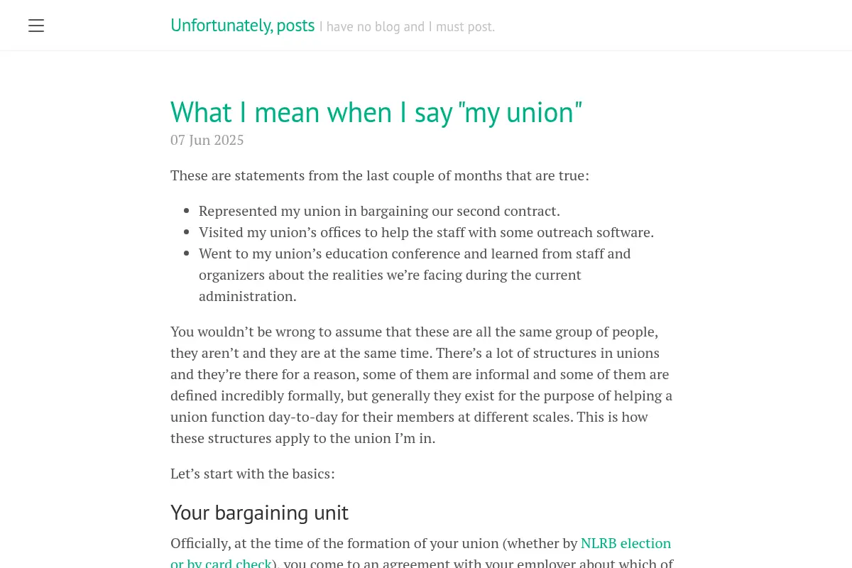 Unfortunately, posts