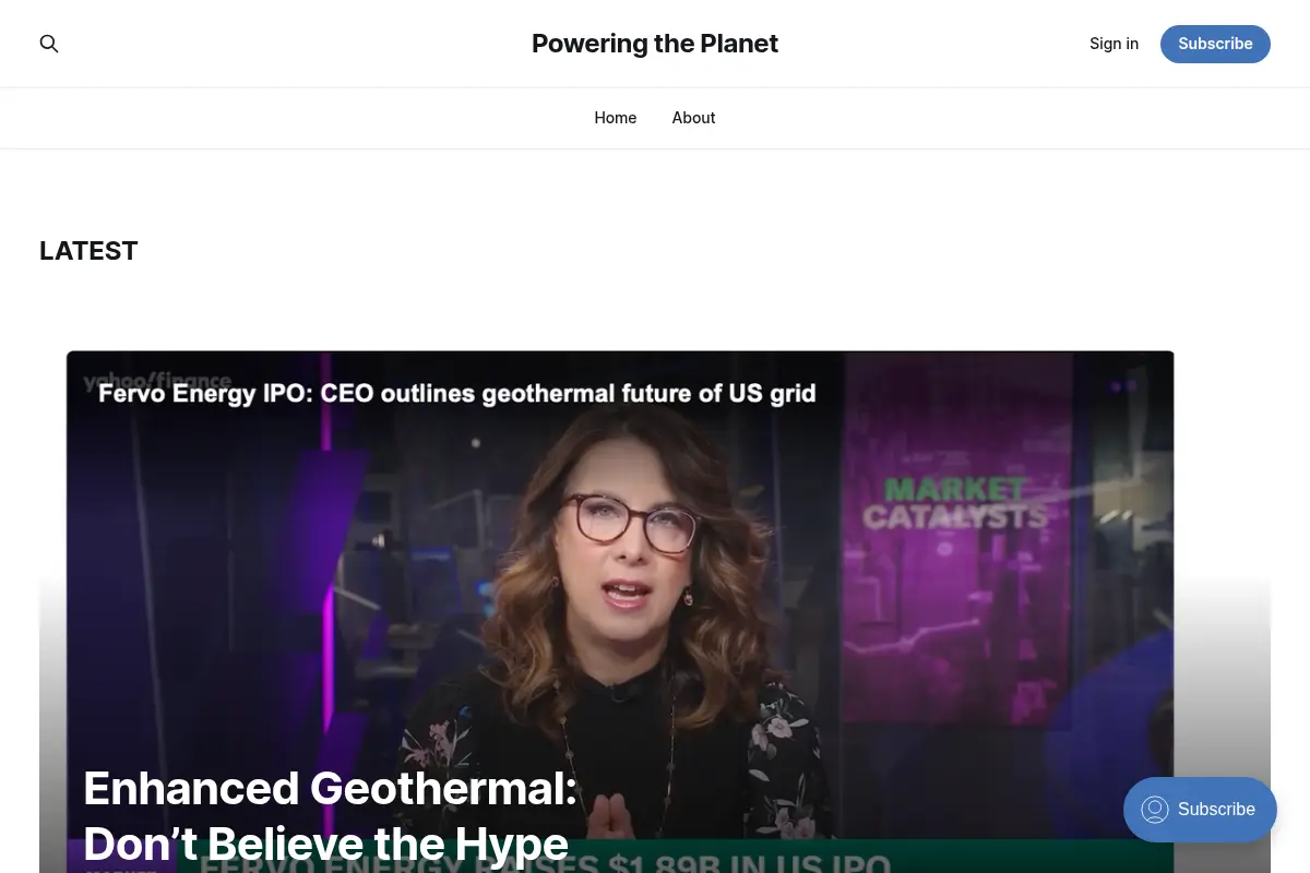 Powering the Planet