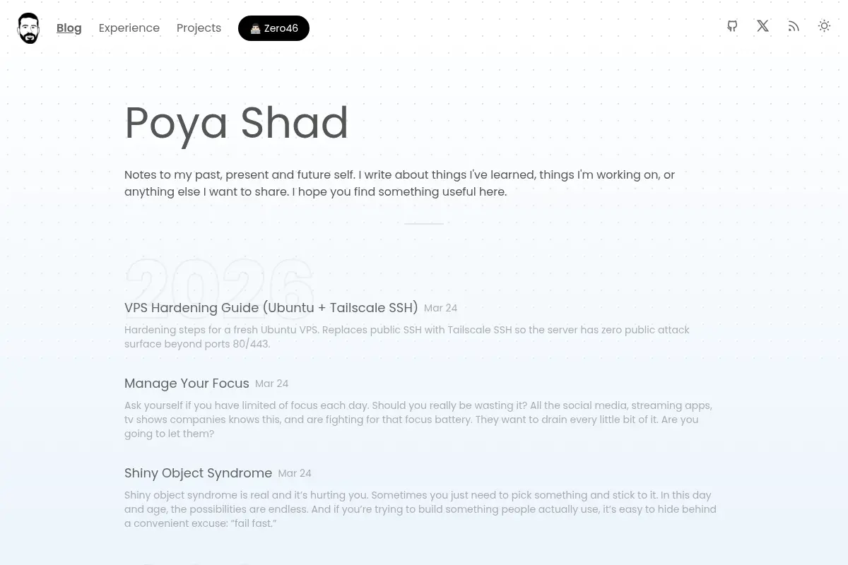 Poya Shad - Builder
